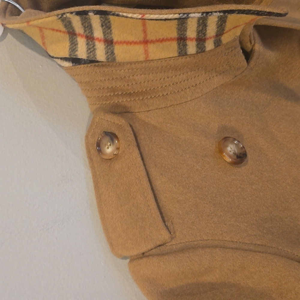 Burberry Cashmere Wool Camel Color Classic Trench Coat Size 2 - Picture 8 of 16